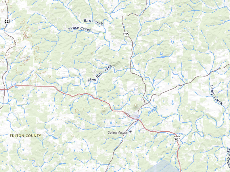 NEXRAD radar-signature map of the hail storm over Salem, AR on Jul 4, 2026