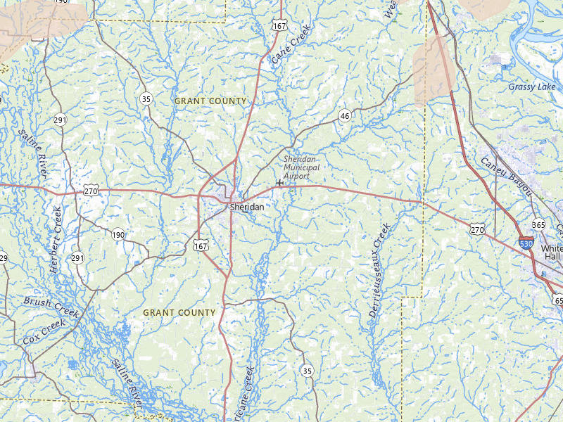 Radar-estimated hail-size map of the storm over Sheridan, AR on Mar 15, 2026