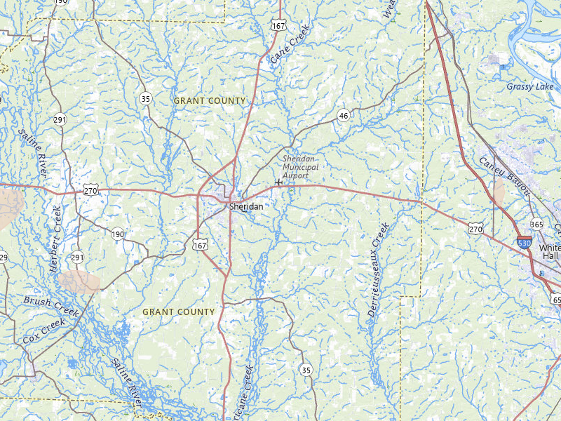Radar-estimated hail-size map of the storm over Sheridan, AR on Apr 28, 2026