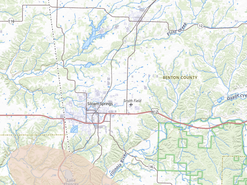 Radar-estimated hail-size map of the storm over Siloam Springs, AR on Jun 11, 2026