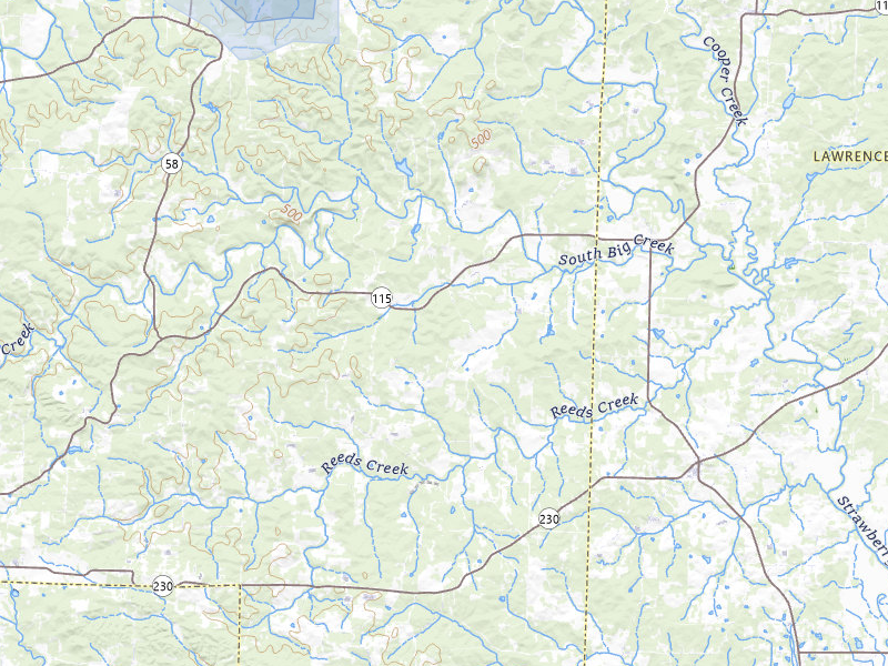 NEXRAD radar-signature map of the hail over Smithville, AR