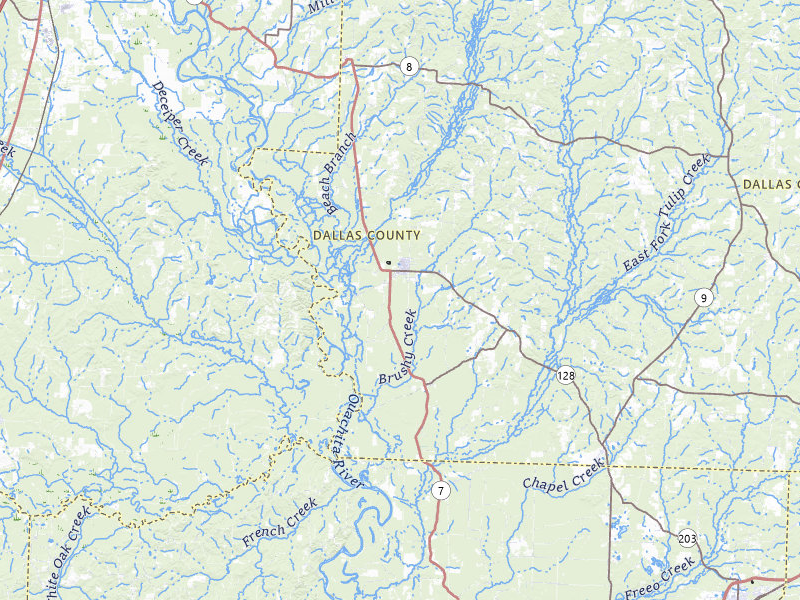 NEXRAD radar-signature map of the hail storm over Sparkman, AR on Aug 7, 2026