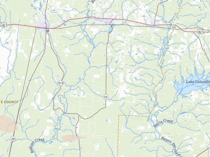 Radar-estimated hail-size map of the storm over Stamps, AR on Jun 23, 2026