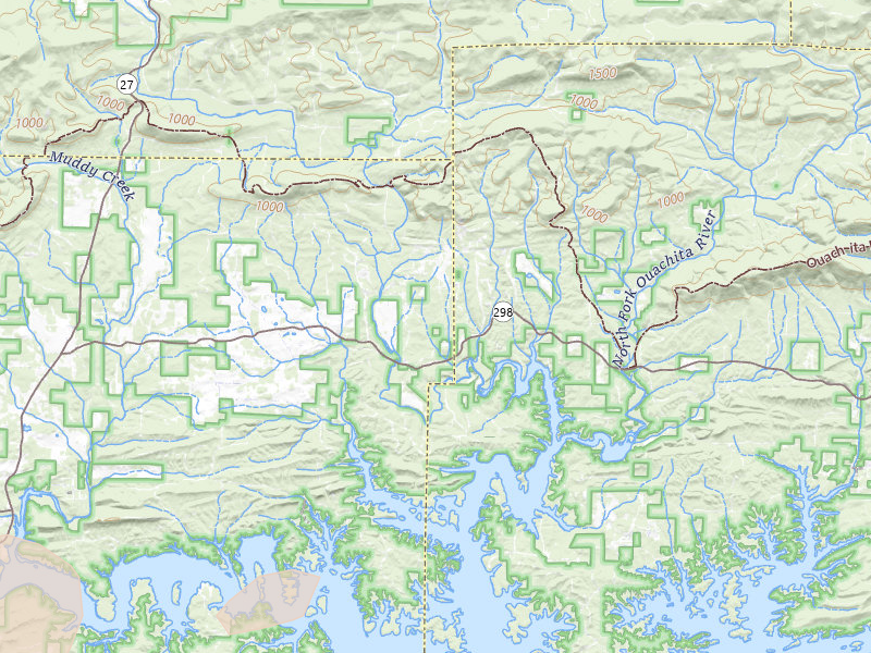 Radar-estimated hail-size map of the storm over Story, AR on May 5, 2026