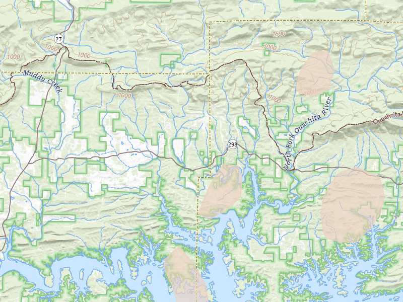 Radar-estimated hail-size map of the storm over Story, AR on Jun 1, 2026