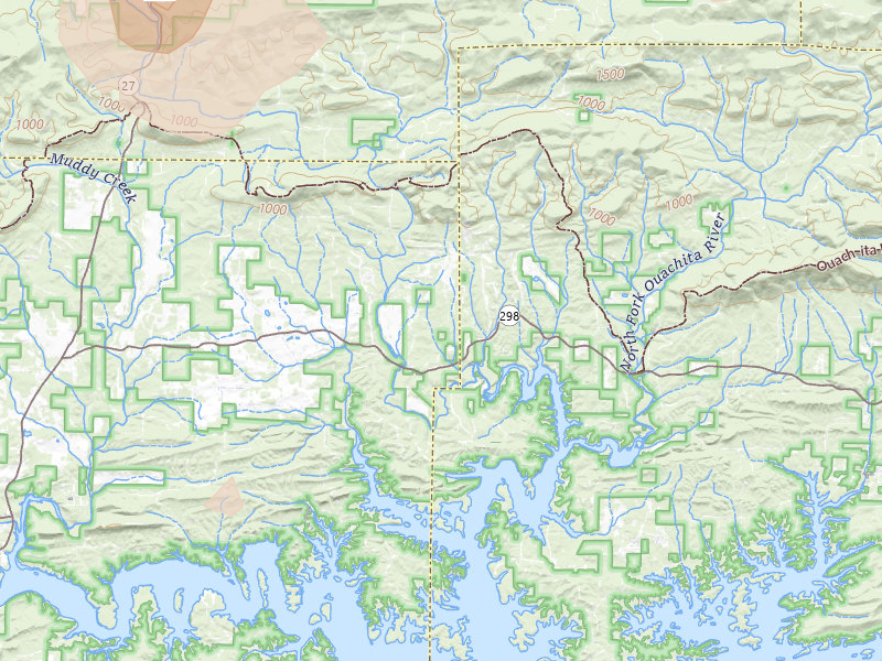 Radar-estimated hail-size map of the storm over Story, AR on Jul 4, 2026