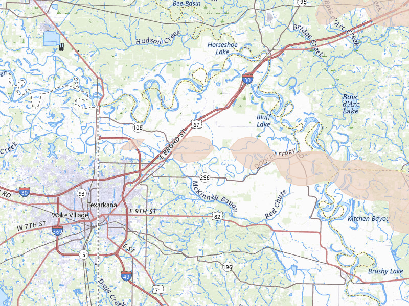 Radar-estimated hail-size map of the storm over Texarkana, AR on Mar 15, 2026