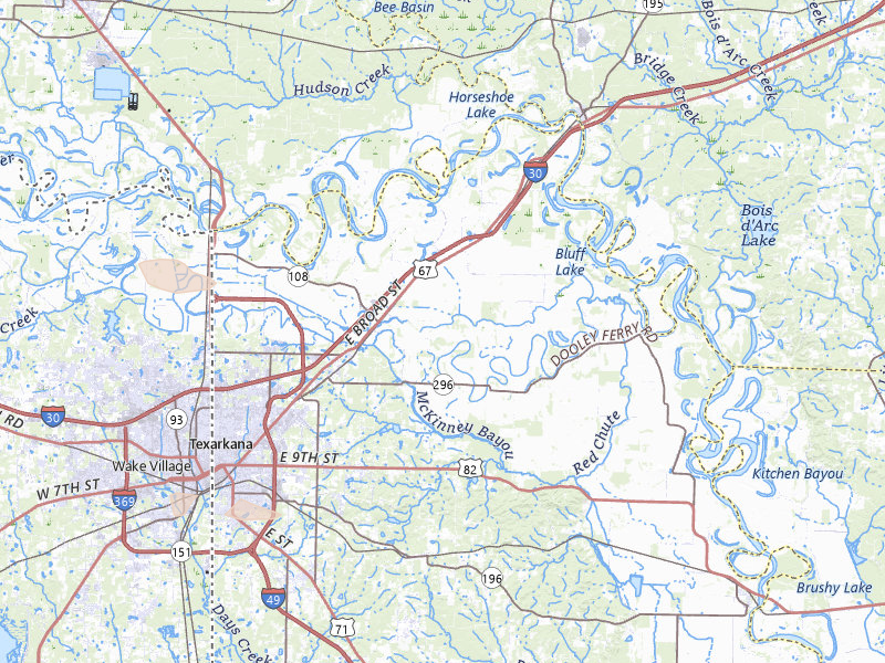 Radar-estimated hail-size map of the storm over Texarkana, AR on Apr 29, 2026