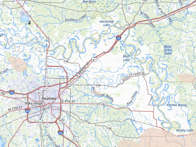 Radar-estimated hail-size map of the storm over Texarkana, AR on Jun 22, 2026