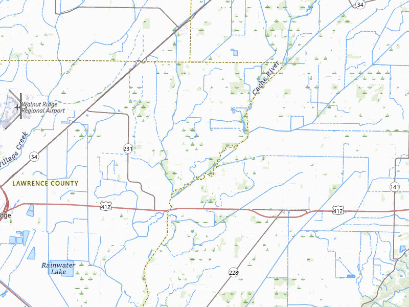 NEXRAD radar-signature map of the hail storm over Walnut Ridge, AR on Jun 1, 2026