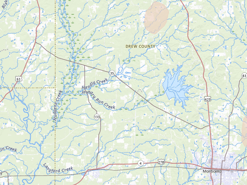 Radar-estimated hail-size map of the storm over Wilmar, AR on Mar 7, 2026
