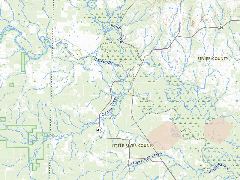 Radar-estimated hail-size map of the storm over Winthrop, AR on Mar 15, 2026