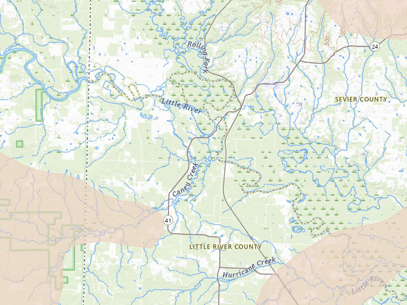 Radar-estimated hail-size map of the storm over Winthrop, AR on Apr 28, 2026