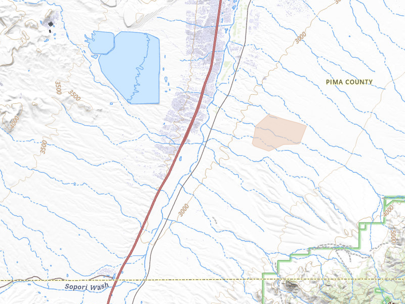 Radar-estimated hail-size map of the storm over Amado, AZ on Jun 17, 2026