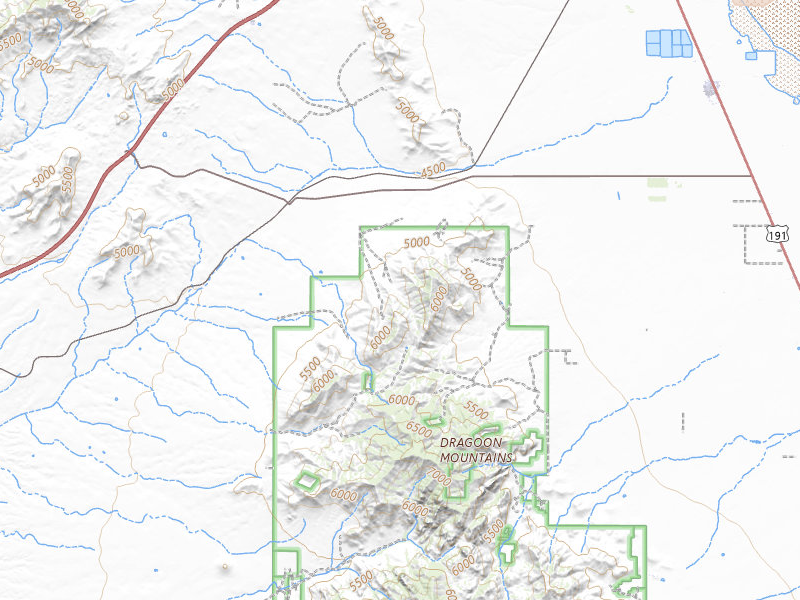 Radar-estimated hail-size map of the storm over Cochise, AZ on Jul 18, 2026