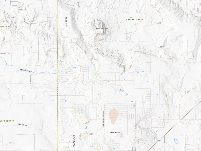Radar-estimated hail-size map of the storm over Concho, AZ