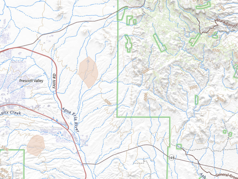 Radar-estimated hail-size map of the storm over Dewey, AZ on Aug 12, 2026