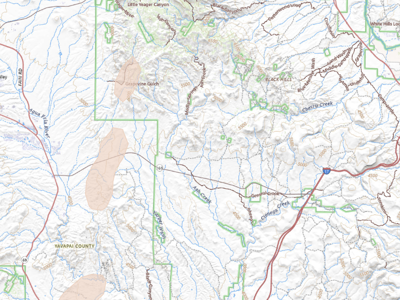 Radar-estimated hail-size map of the storm over Dewey, AZ on Aug 29, 2026