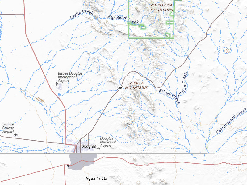 NEXRAD radar-signature map of the hail storm over Douglas, AZ on Jul 27, 2026