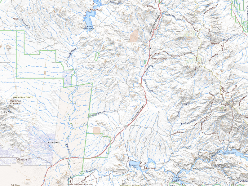 Radar-estimated hail-size map of the storm over Fort Mcdowell, AZ