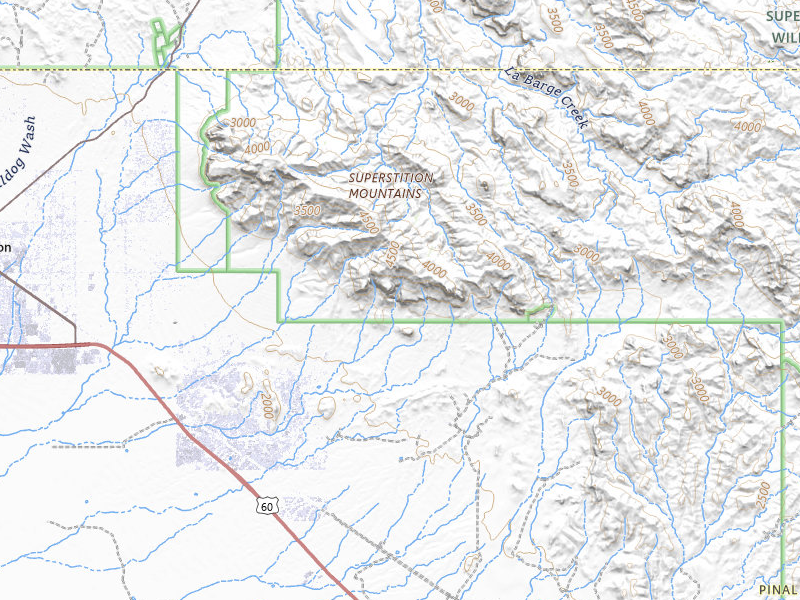 NEXRAD radar-signature map of the hail storm over Gold Canyon, AZ on Aug 10, 2026