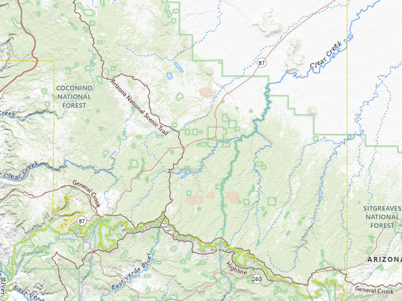Radar-estimated hail-size map of the storm over Happy Jack, AZ on Aug 7, 2026