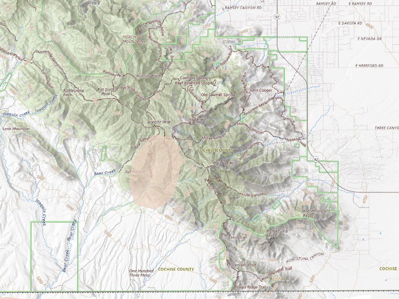 Radar-estimated hail-size map of the storm over Hereford, AZ