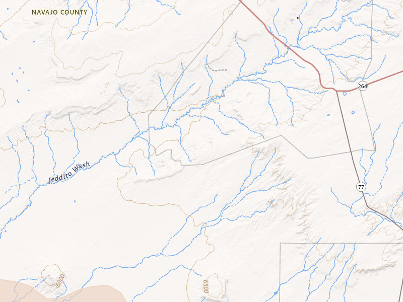 Radar-estimated hail-size map of the storm over Keams Canyon, AZ on Jun 25, 2026