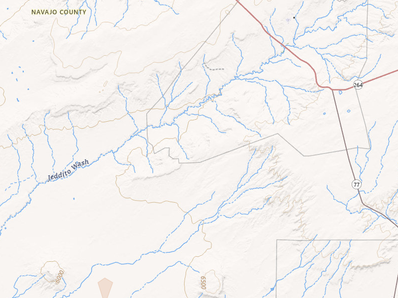 Radar-estimated hail-size map of the storm over Keams Canyon, AZ on Jul 21, 2026