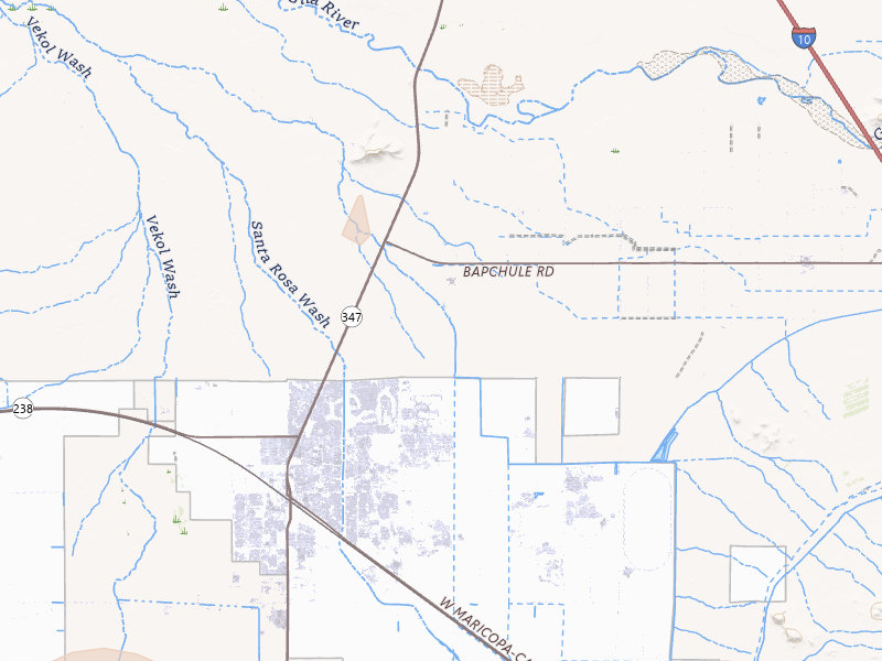 Radar-estimated hail-size map of the storm over Laveen, AZ on Aug 30, 2026