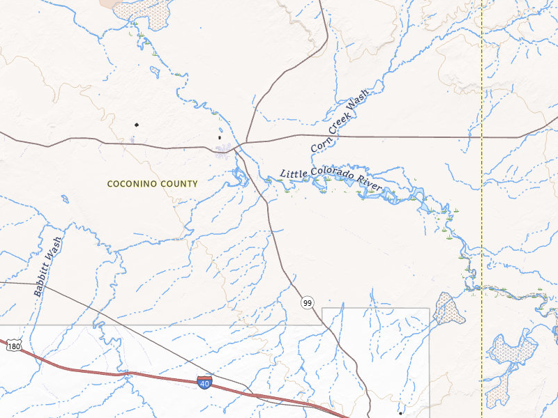 Radar-estimated hail-size map of the storm over Leupp, AZ on Jul 18, 2026