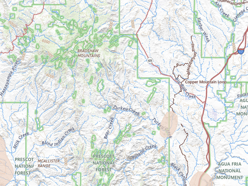 Radar-estimated hail-size map of the storm over Mayer, AZ on May 25, 2026