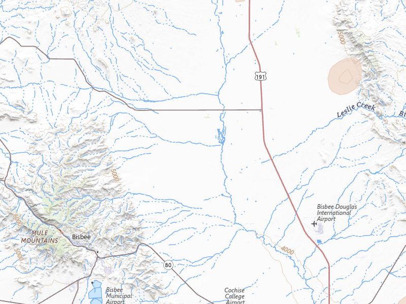Radar-estimated hail-size map of the storm over Mc Neal, AZ on Jul 29, 2026