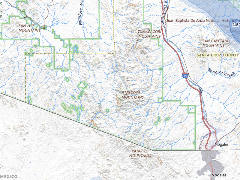 NEXRAD radar-signature map of the hail storm over Nogales, AZ on Jul 11, 2026