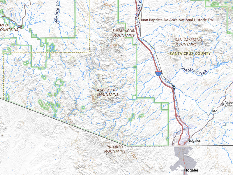 NEXRAD radar-signature map of the hail storm over Nogales, AZ on Aug 7, 2026