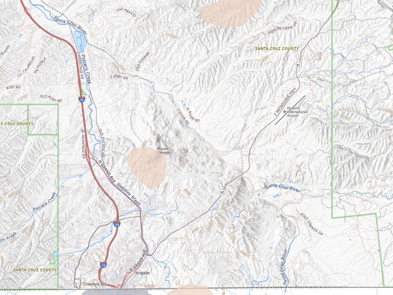 Radar-estimated hail-size map of the storm over Nogales, AZ on Sep 12, 2026