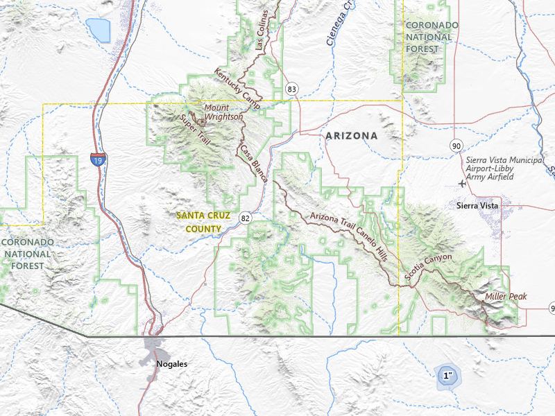 NEXRAD radar-signature map of the hail storm over Patagonia, AZ on Mar 30, 2026