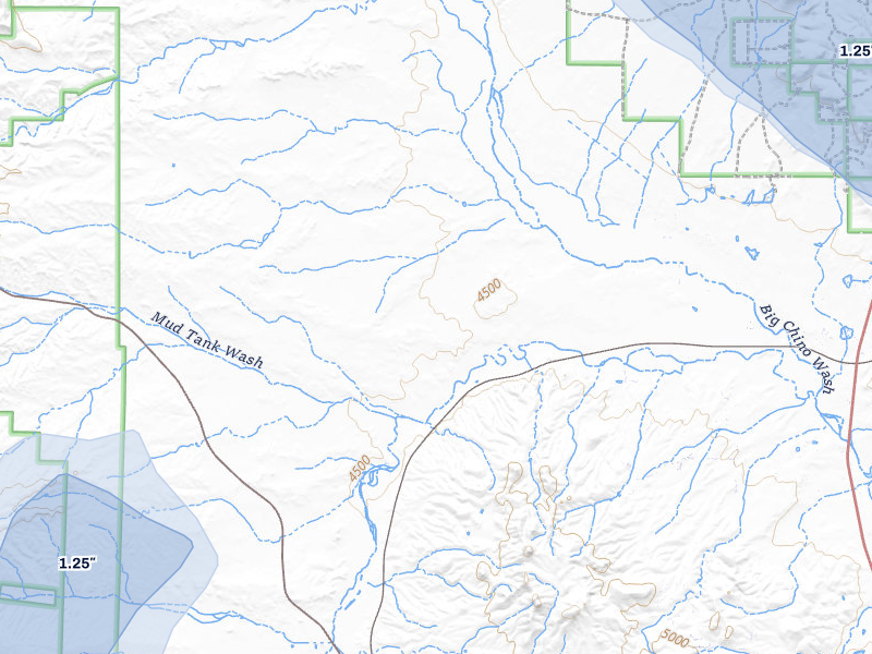 NEXRAD radar-signature map of the hail storm over Paulden, AZ on Jul 12, 2026