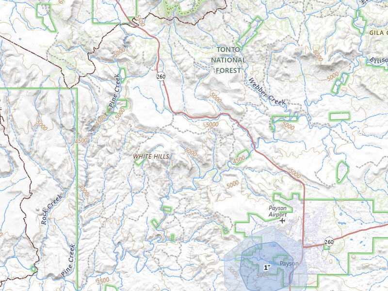 NEXRAD radar-signature map of the hail storm over Payson, AZ on Aug 12, 2026