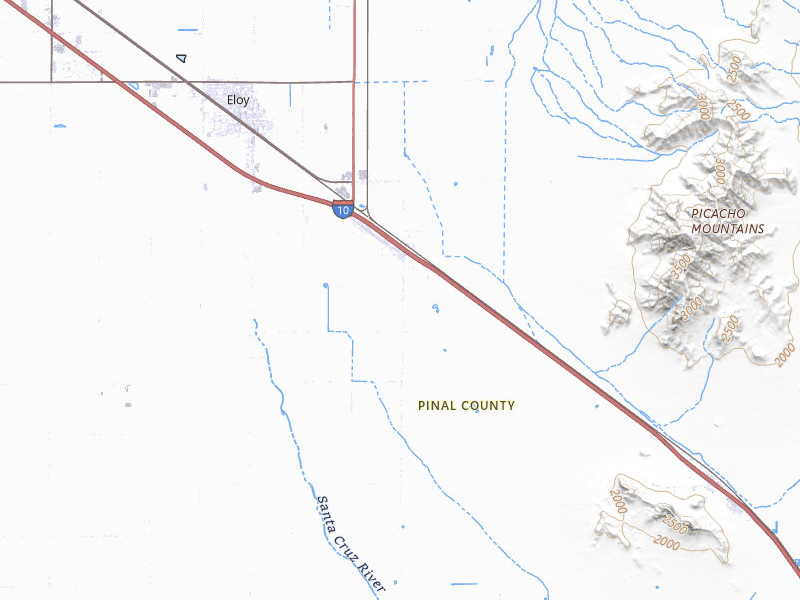 NEXRAD radar-signature map of the hail storm over Picacho, AZ on Aug 9, 2026