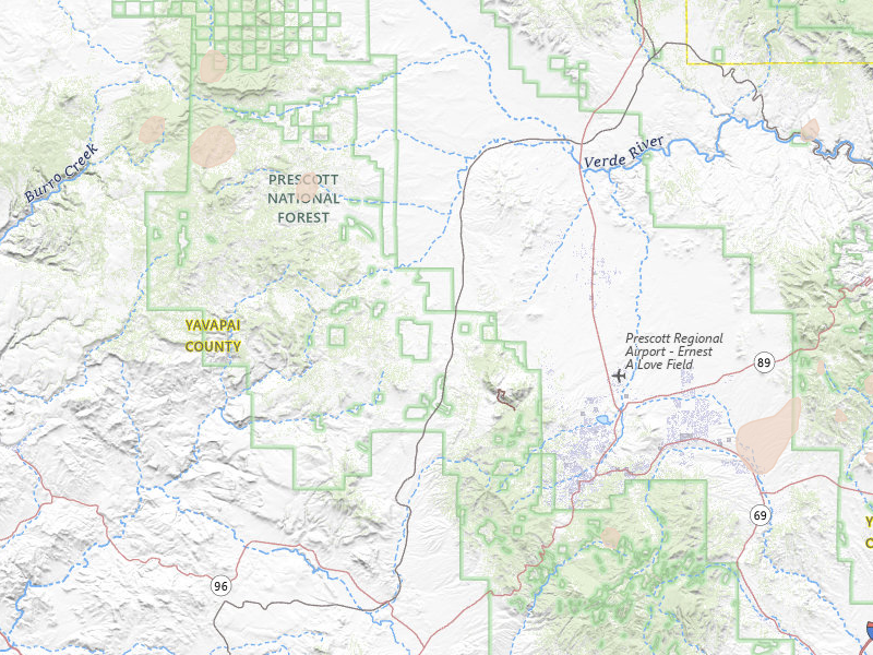 Radar-estimated hail-size map of the storm over Prescott, AZ on Aug 6, 2026