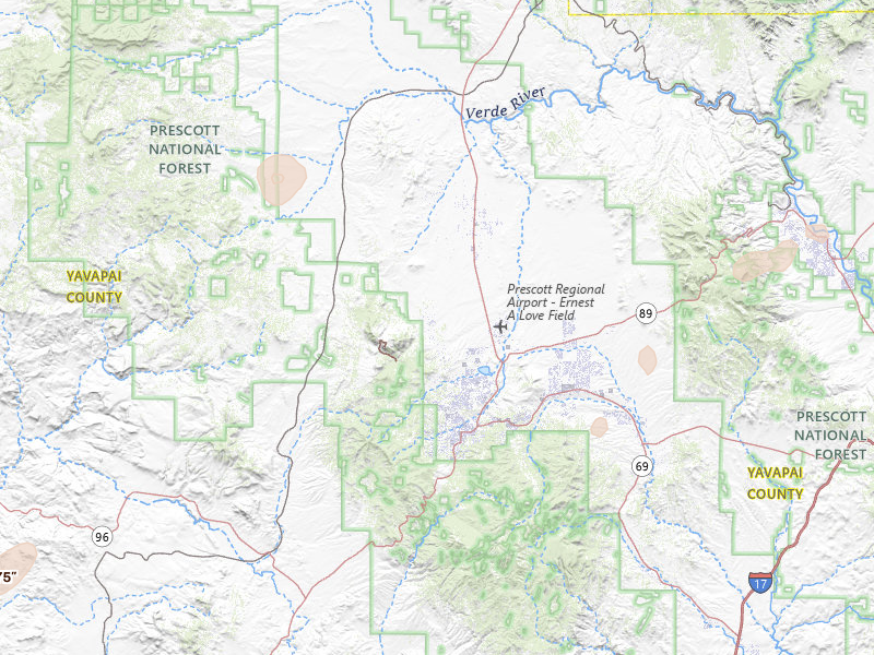 Radar-estimated hail-size map of the storm over Prescott, AZ on Aug 12, 2026