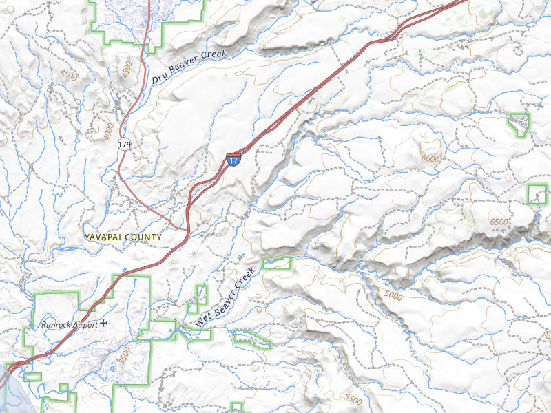 NEXRAD radar-signature map of the hail storm over Rimrock, AZ on Aug 6, 2026