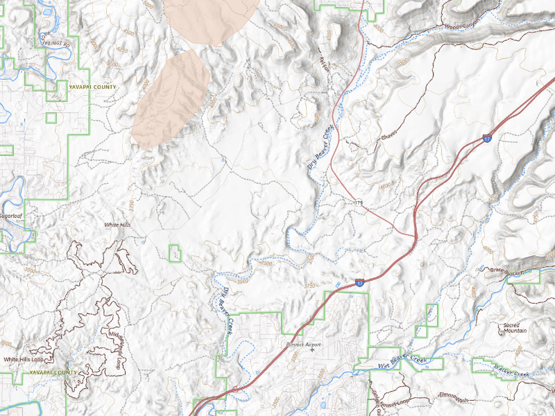 Radar-estimated hail-size map of the storm over Rimrock, AZ