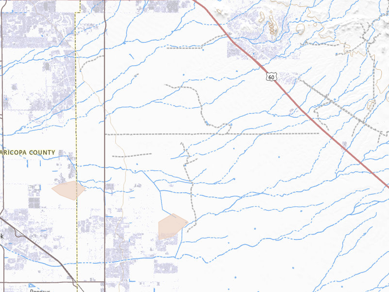 Radar-estimated hail-size map of the storm over San Tan Valley, AZ on Aug 19, 2026