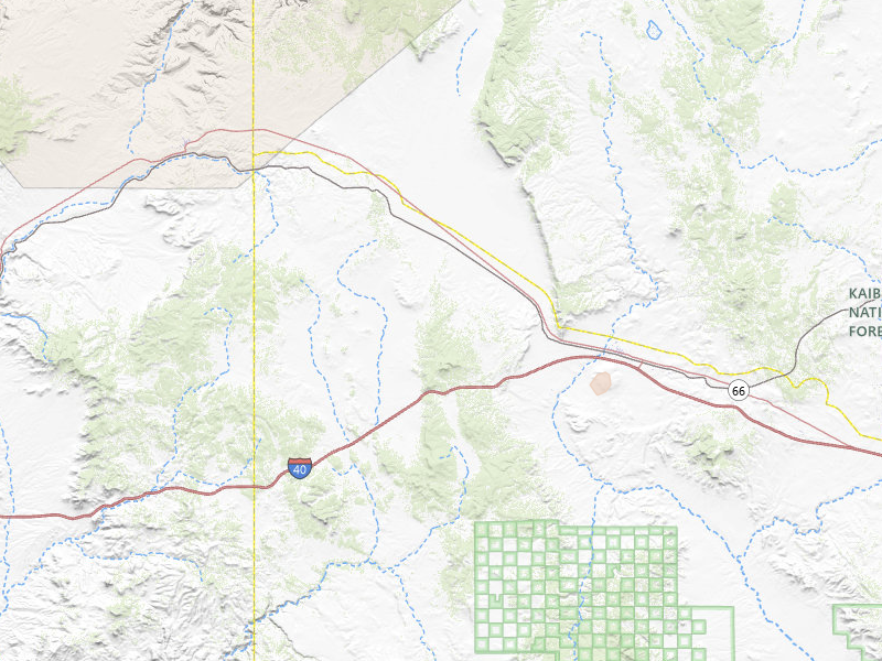 Radar-estimated hail-size map of the storm over Seligman, AZ on Jul 17, 2026