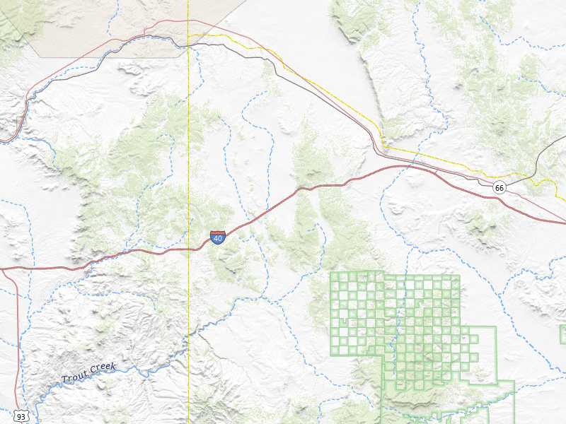 Radar-estimated hail-size map of the storm over Seligman, AZ on Jul 23, 2026