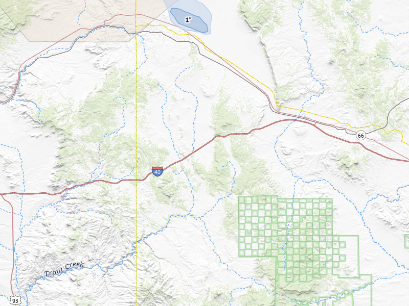 NEXRAD radar-signature map of the hail storm over Seligman, AZ on Jul 29, 2026
