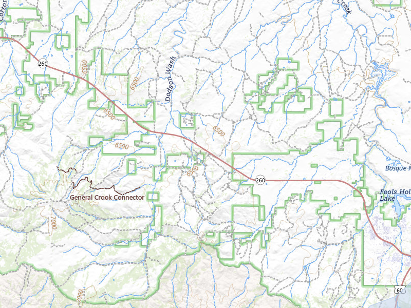 NEXRAD radar-signature map of the hail storm over Show Low, AZ on Aug 5, 2026