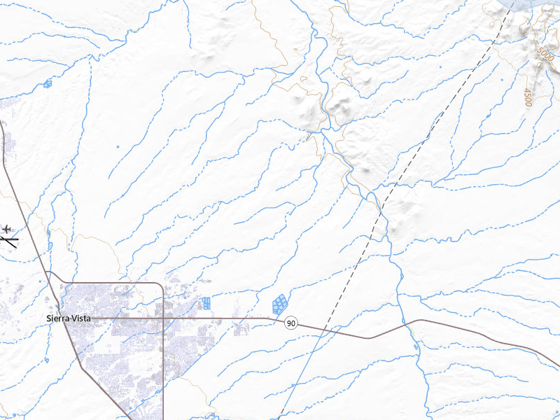 NEXRAD radar-signature map of the hail over Sierra Vista, AZ